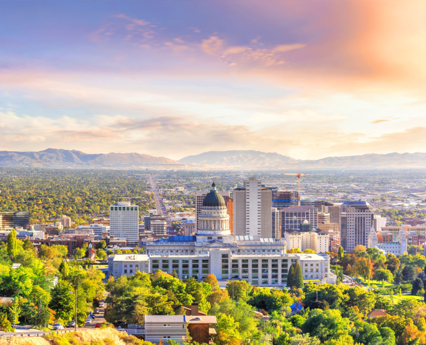 Salt Lake City, Utah, sunset